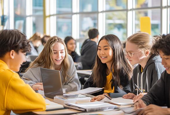Students from different backgrounds connecting